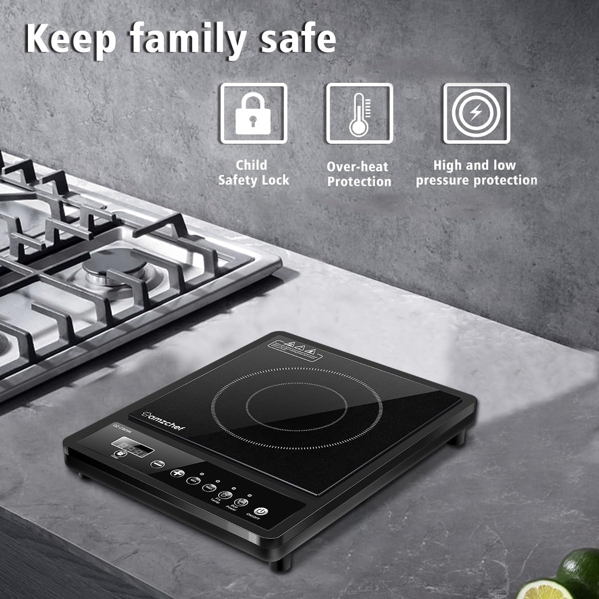 Review de placa de inducción simple AMZCHEF